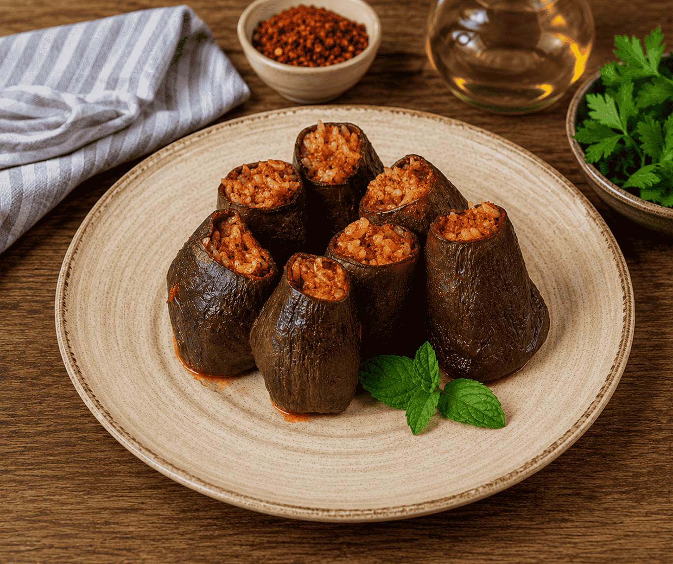 Kuru Patlıcan Dolması